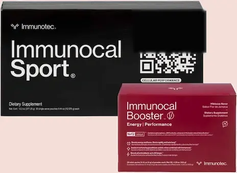 Cajas de Immunocal Sport e Immunocal Booster, una junto a la otra
